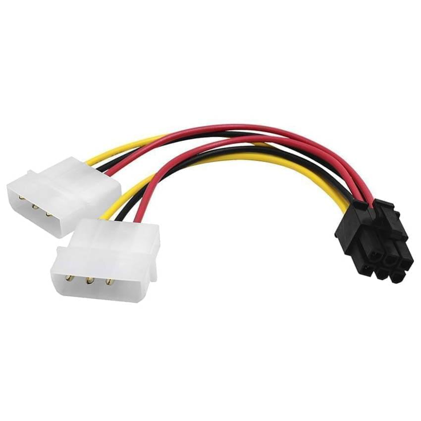 Adaptador 2 Molex a 1 Pci-E 6 Pines Para Vga Nisuta Ns-Ad624